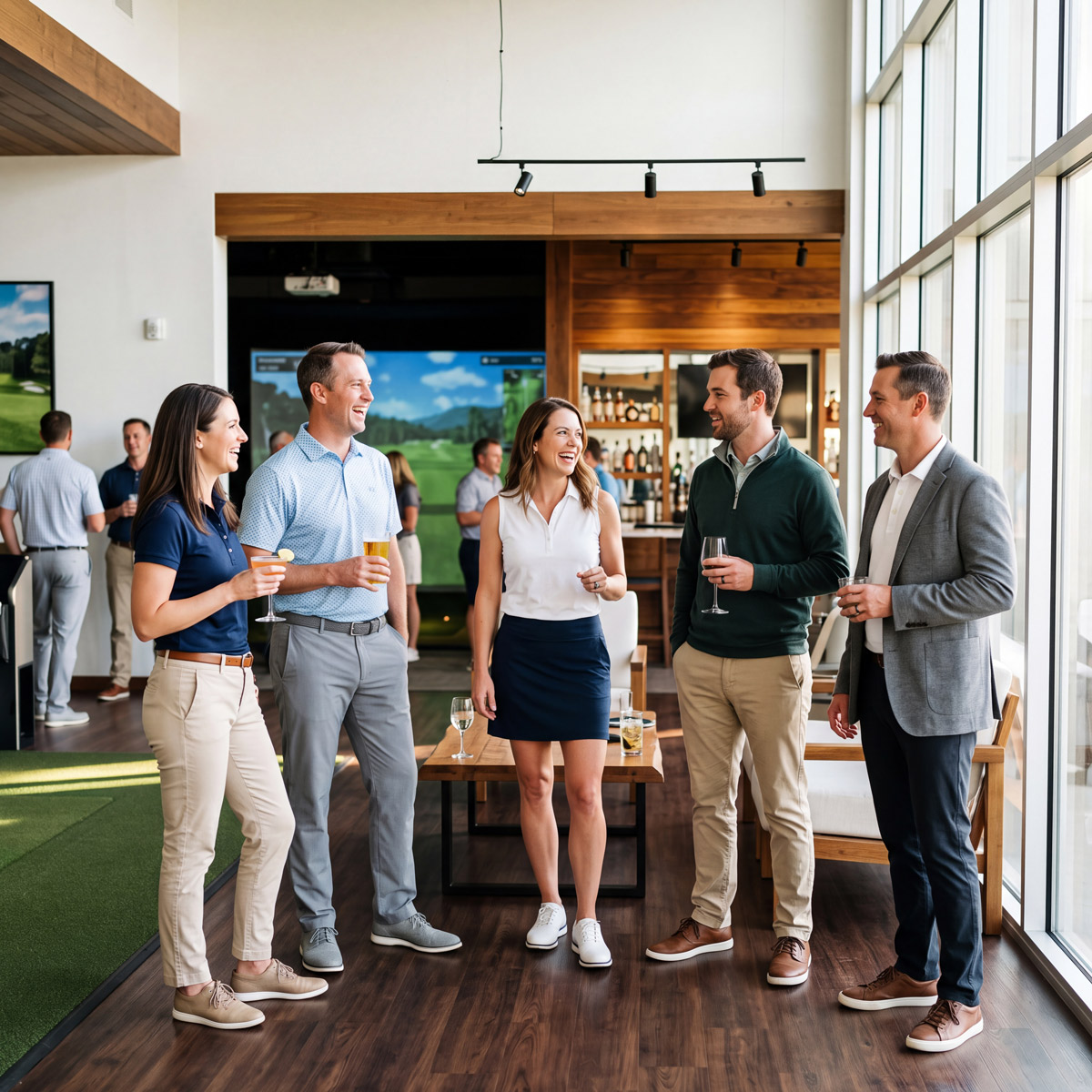 Golfer at Swing Bays