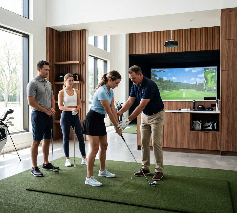 Golfer at Swing Bays