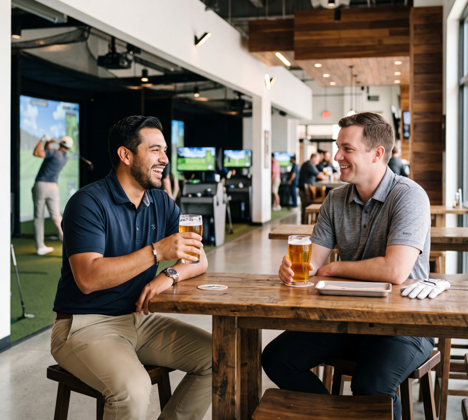 Golfer at Swing Bays