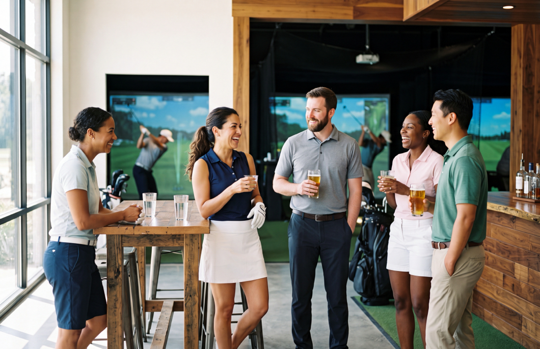 Golfer at Swing Bays